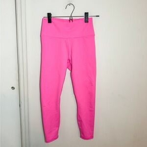 Fabletics power hold leggings, high waist, pink & leopard, size small